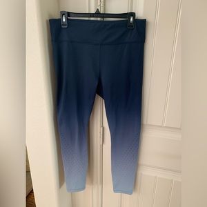 Athleta navy ombré leggings size large